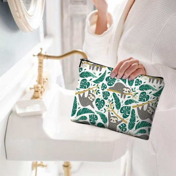 Women's High Quality Beautiful Canvas Waterproof Zipper Makeup Bag For Cosmetic - Picture 2 of 6